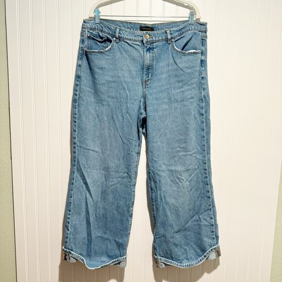 Ann Taylor Denim - Ann Taylor Palazzo Cuffed Jeans Size 16 Petite